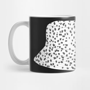 white cheetah bucket hat Mug